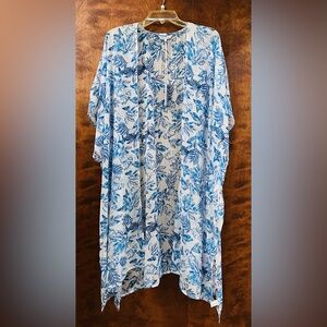 NWT BLUE ISLAND BEACH COVERUP (LUREX)